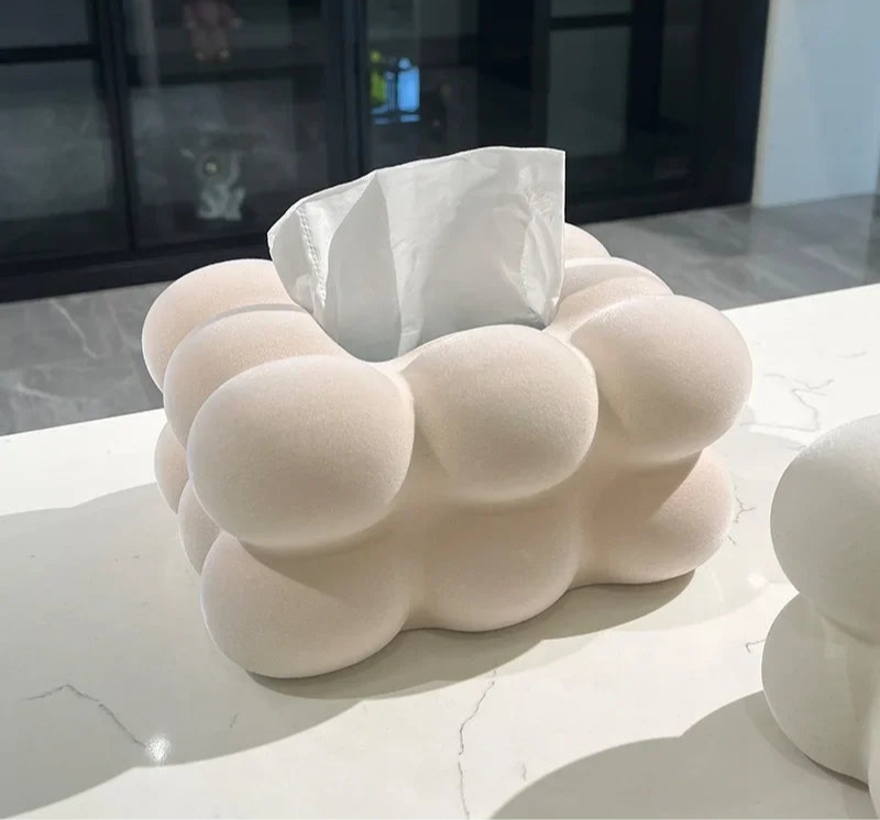 Boîte à Mouchoirs en Céramique Nuage – Décoration de Bureau et Table de Chevet Élégante