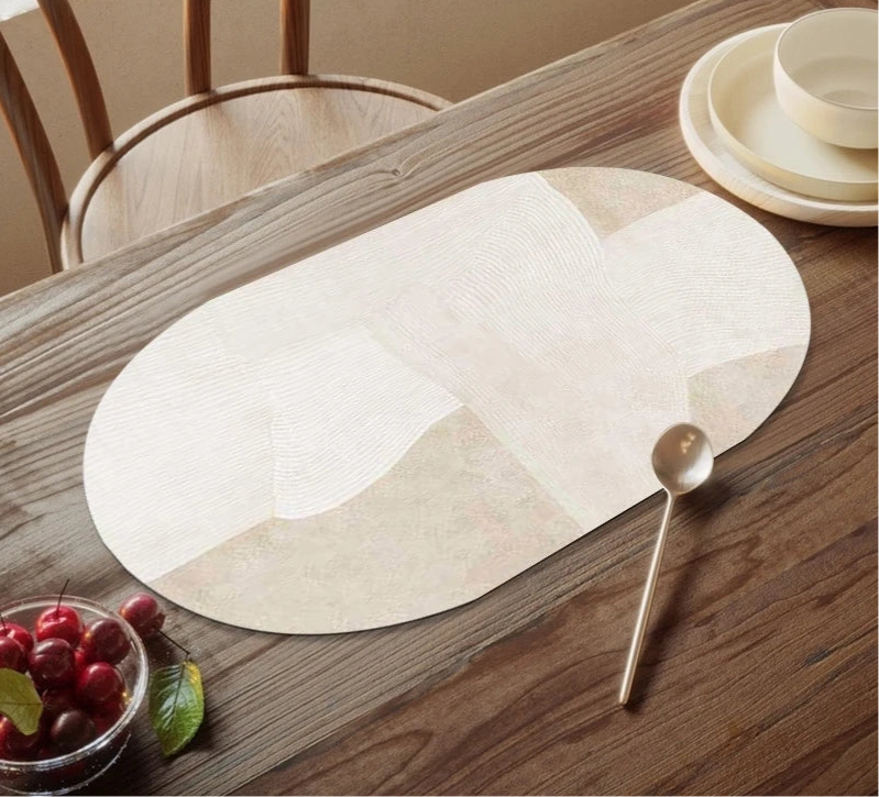 Sets de Table Ovales en Similicuir – Imperméables & Antitaches | Décoration de Table pour Cuisine & Salle à Manger