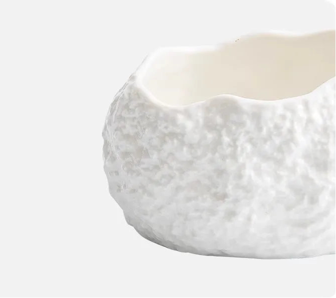Bol en Céramique Texture Roche – Bol à Dessert, Soupe & Cuisine Moléculaire