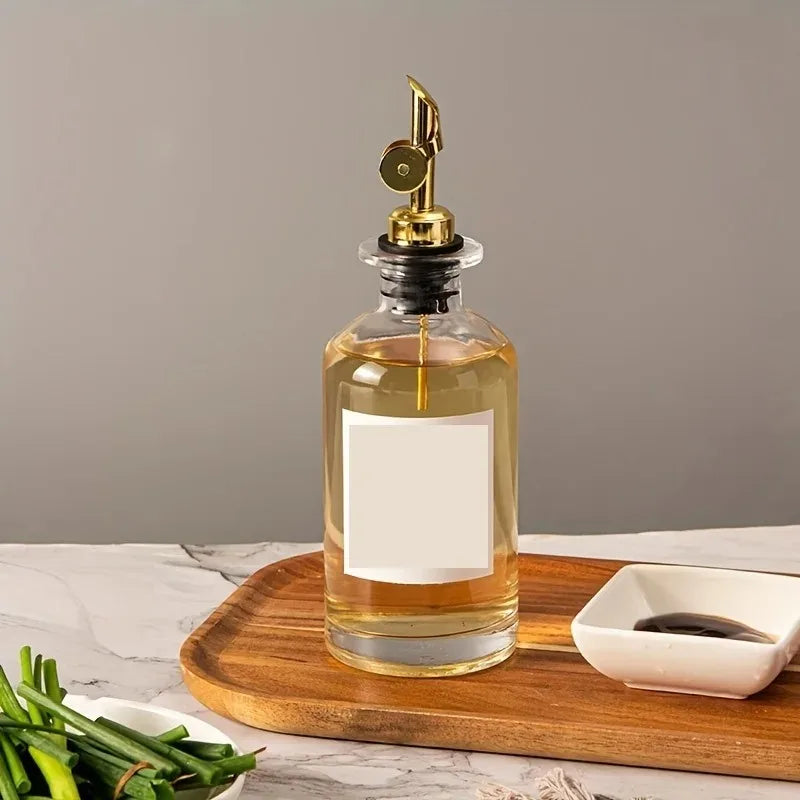 Bouteille en Verre Distributeur d’Huile d’Olive 1PC – Contenant Condiment/Vinaigre pour Cuisine