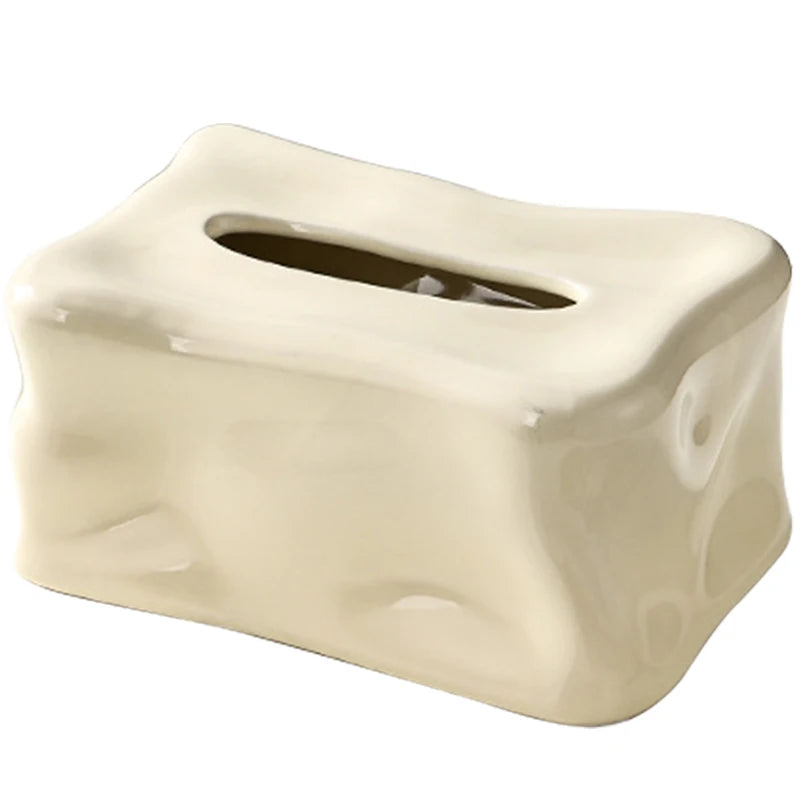 Boîte à Mouchoirs en Céramique – Boîte de Rangement Élégante pour Table à Manger, Salon et Déco Maison Style Nordique