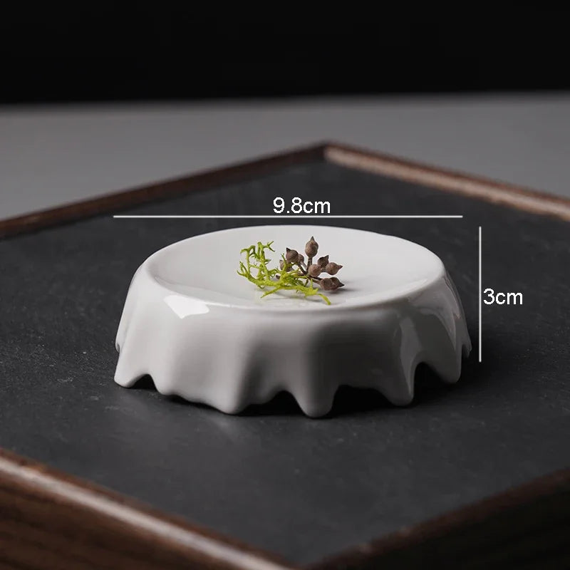 Assiette Créative Thermorésistante – Design Irrégulier pour Cuisine Moléculaire & Desserts