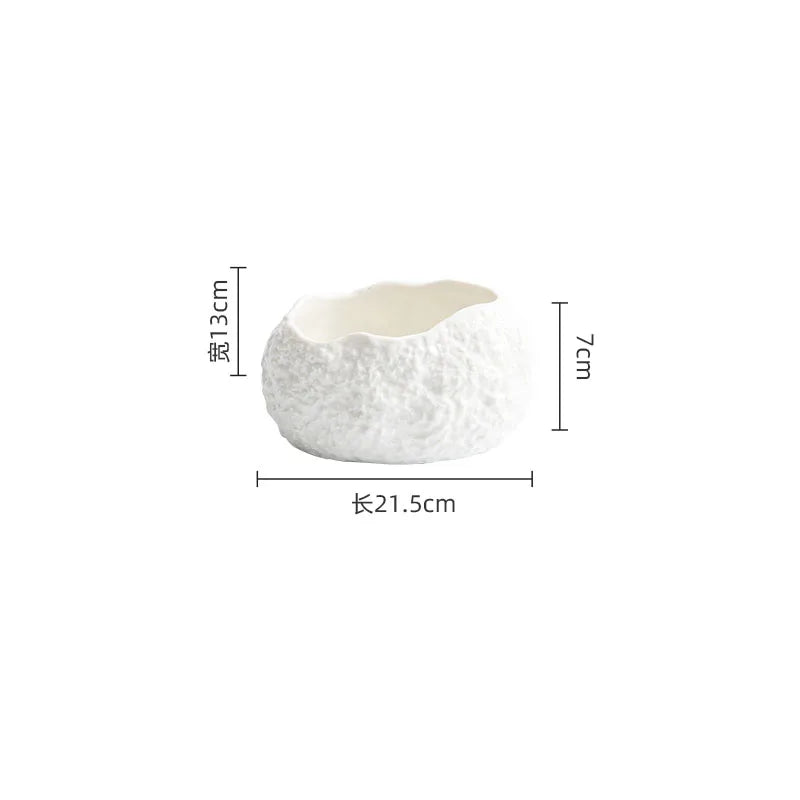Bol en Céramique Texture Roche – Bol à Dessert, Soupe & Cuisine Moléculaire