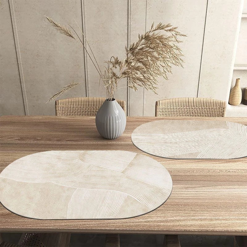 Sets de Table Ovales en Similicuir – Imperméables & Antitaches | Décoration de Table pour Cuisine & Salle à Manger