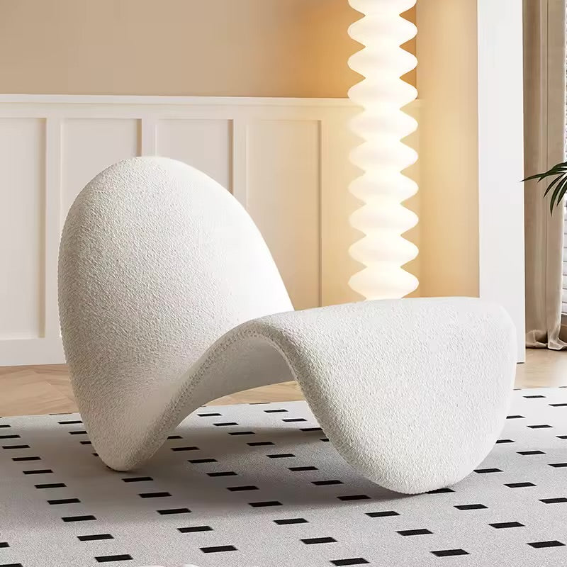 Fauteuil Minimaliste Italien – Confort & Élégance en Velours Bouclette