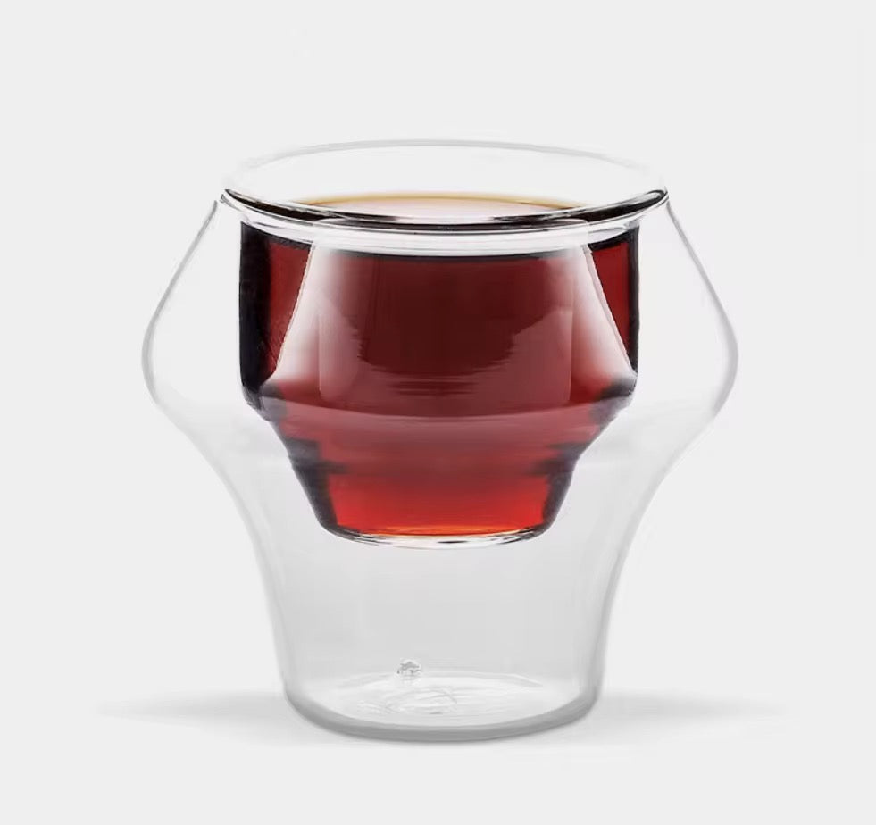 Mug en Verre Double Paroi Transparent – Tasse en Verre Borosilicate pour Café, Thé, Latte | Accessoire de Cuisine et Bar Design