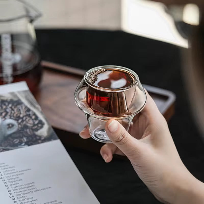 Mug en Verre Double Paroi Transparent – Tasse en Verre Borosilicate pour Café, Thé, Latte | Accessoire de Cuisine et Bar Design