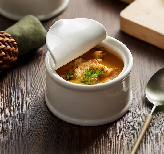 Bol en Céramique en Forme de Boîte – Idéal pour Pudding, Desserts, Sauces & Soupes