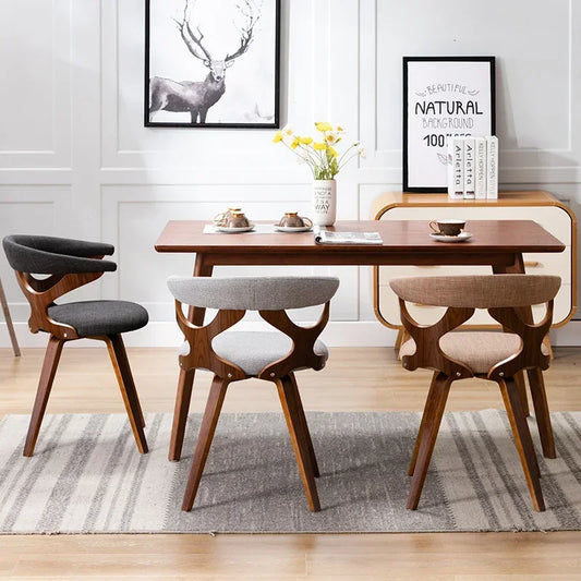 Chaise de Salle à Manger en Bois Massif – Élégance et Confort pour Bureau &amp; Table à Manger