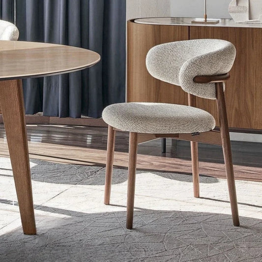 Chaise moderne style nordique – Design simple et élégant, luxe léger – Pour bureau, salle à manger ou cuisine – Structure en bois massif