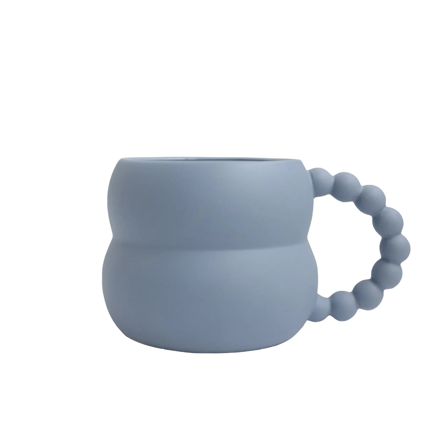 Tasse à café en céramique avec anse en boule – Design créatif et élégant