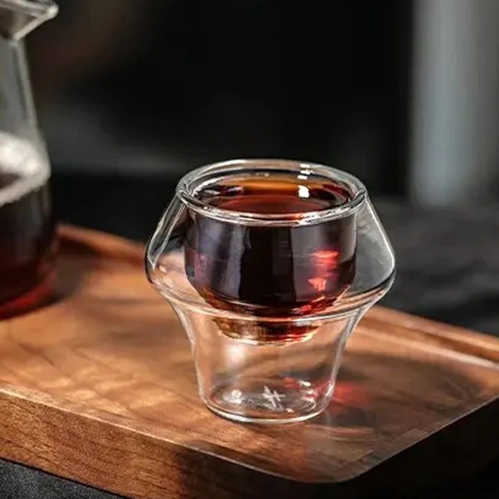 Mug en Verre Double Paroi Transparent – Tasse en Verre Borosilicate pour Café, Thé, Latte | Accessoire de Cuisine et Bar Design