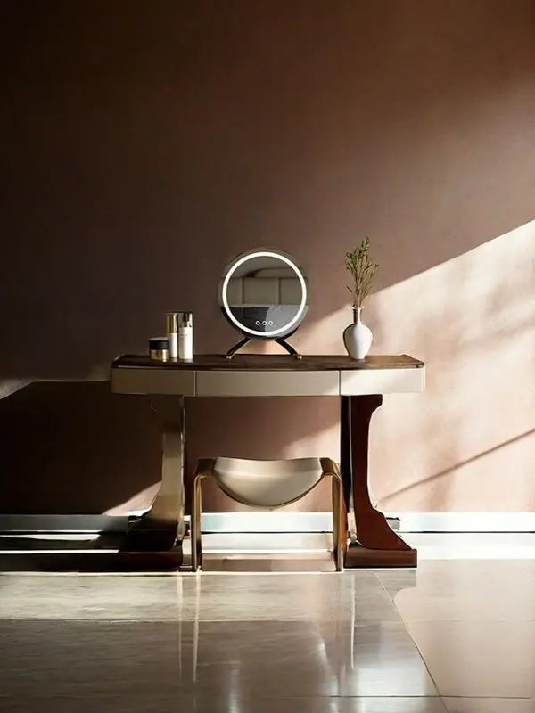 Tabouret d’entrée style luxe léger – Tabouret à chaussures pour chambre, salon ou coiffeuse – Pratique et élégant pour le foyer