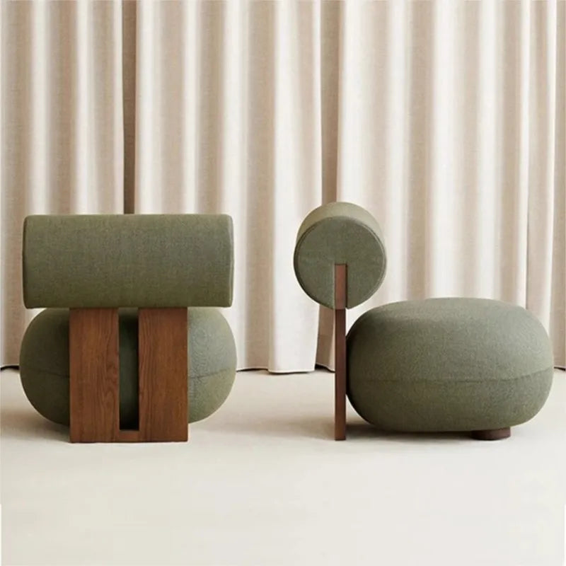 Fauteuil Nordique en Bois Massif – Élégance Luxe et Confort Personnalisable