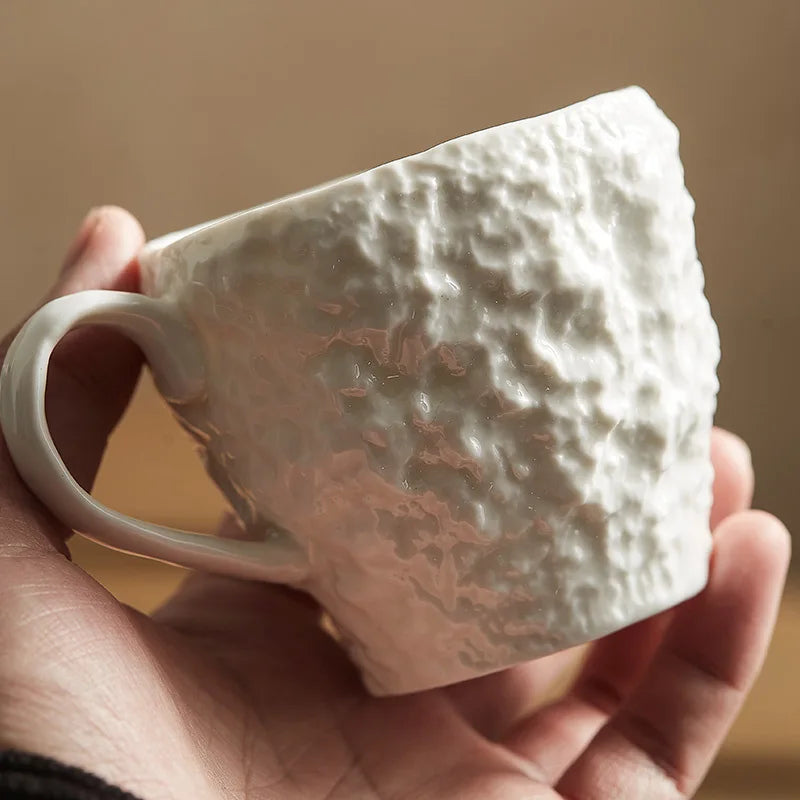 Tasse à Lait en Céramique Motif Marbre – Mug Petit-Déjeuner Créatif avec Anse pour Café, Thé ou Expresso | Style Anglais Élégant