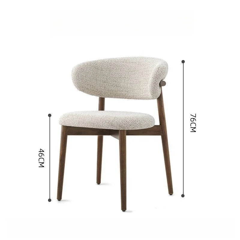 Chaise moderne style nordique – Design simple et élégant, luxe léger – Pour bureau, salle à manger ou cuisine – Structure en bois massif