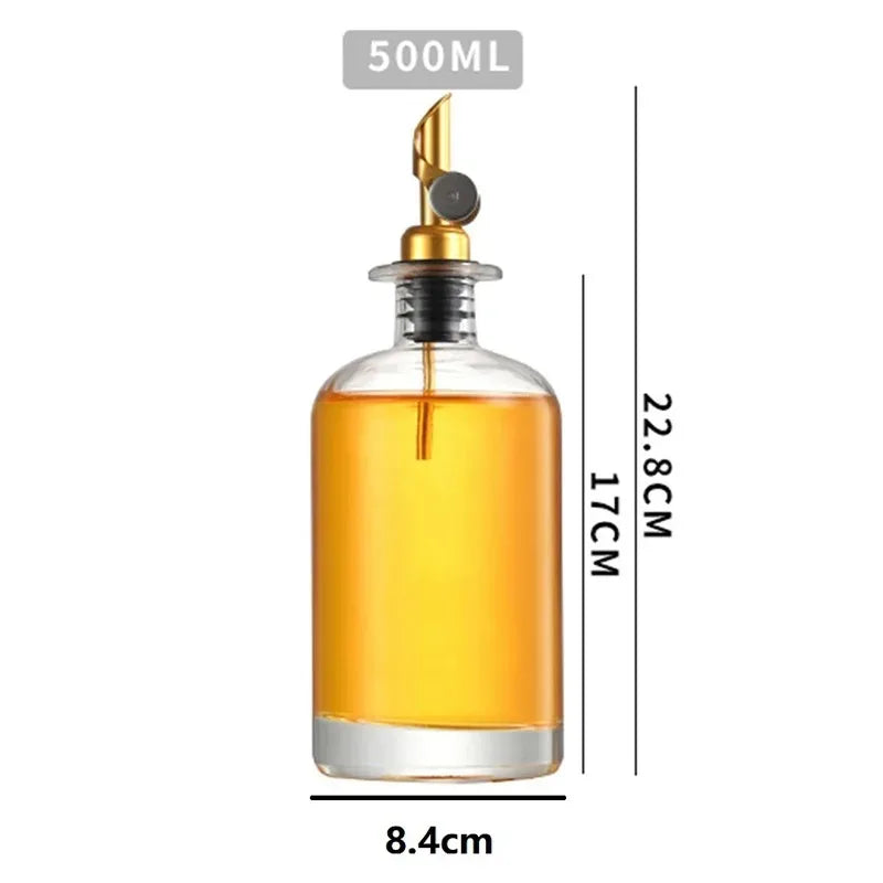 Bouteille en Verre Distributeur d’Huile d’Olive 1PC – Contenant Condiment/Vinaigre pour Cuisine