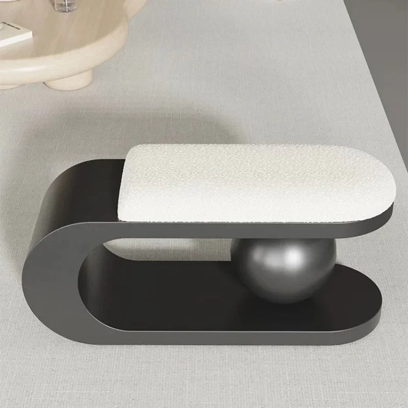 Tabouret bas nordique multifonction – Style luxe léger pour entrée, salon ou bar – Tabouret à chaussures simple et créatif