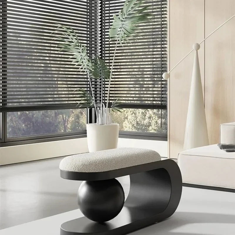 Tabouret bas nordique multifonction – Style luxe léger pour entrée, salon ou bar – Tabouret à chaussures simple et créatif