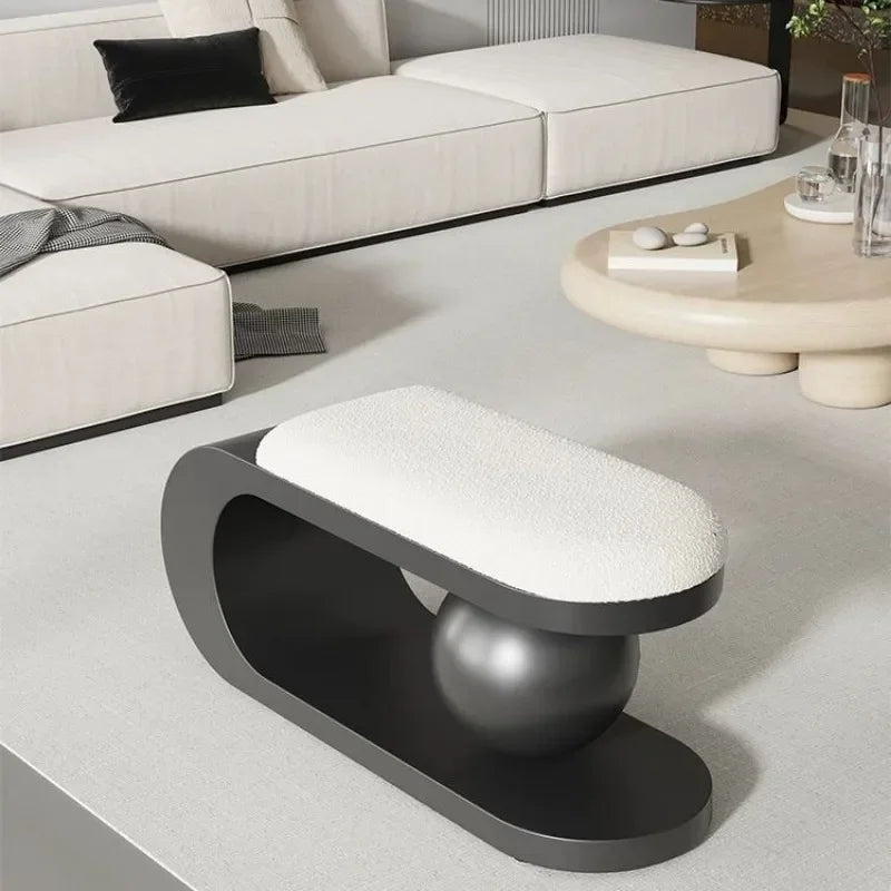 Tabouret bas nordique multifonction – Style luxe léger pour entrée, salon ou bar – Tabouret à chaussures simple et créatif