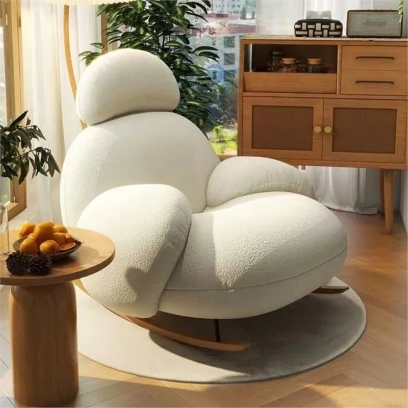 Fauteuil à Bascule Nordique – Design Minimaliste et Confort Douillet
