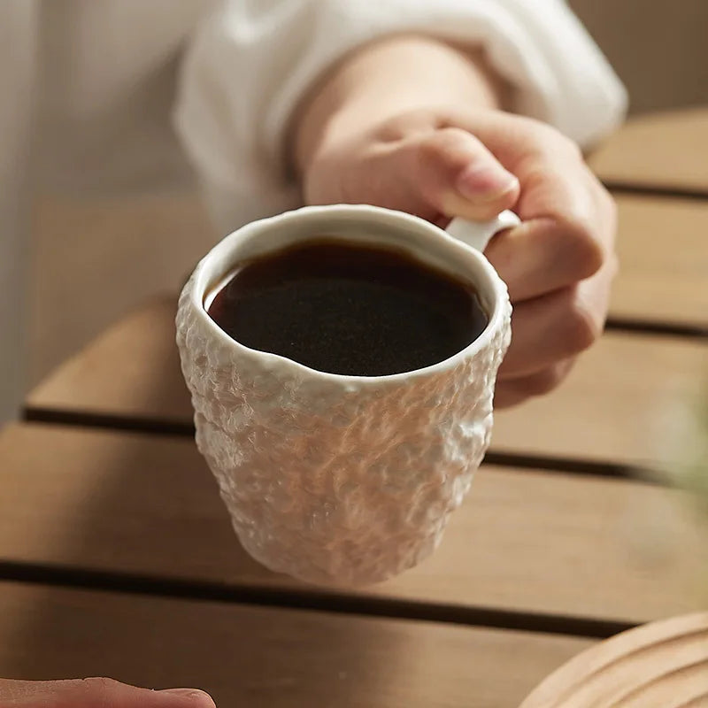 Tasse à Lait en Céramique Motif Marbre – Mug Petit-Déjeuner Créatif avec Anse pour Café, Thé ou Expresso | Style Anglais Élégant