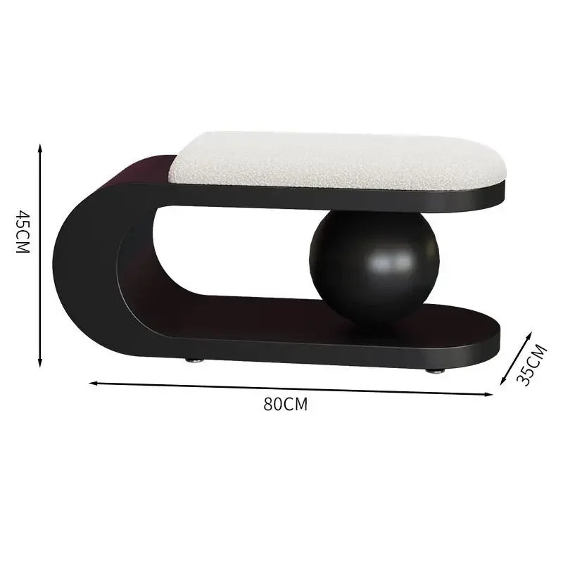 Tabouret bas nordique multifonction – Style luxe léger pour entrée, salon ou bar – Tabouret à chaussures simple et créatif