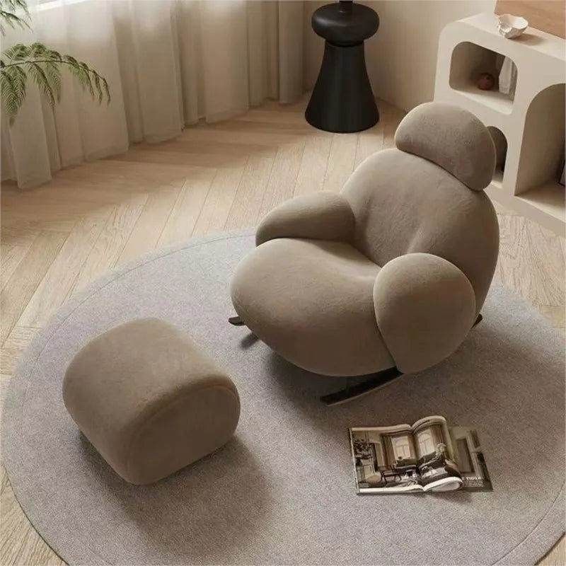 Fauteuil à Bascule Nordique – Design Minimaliste et Confort Douillet
