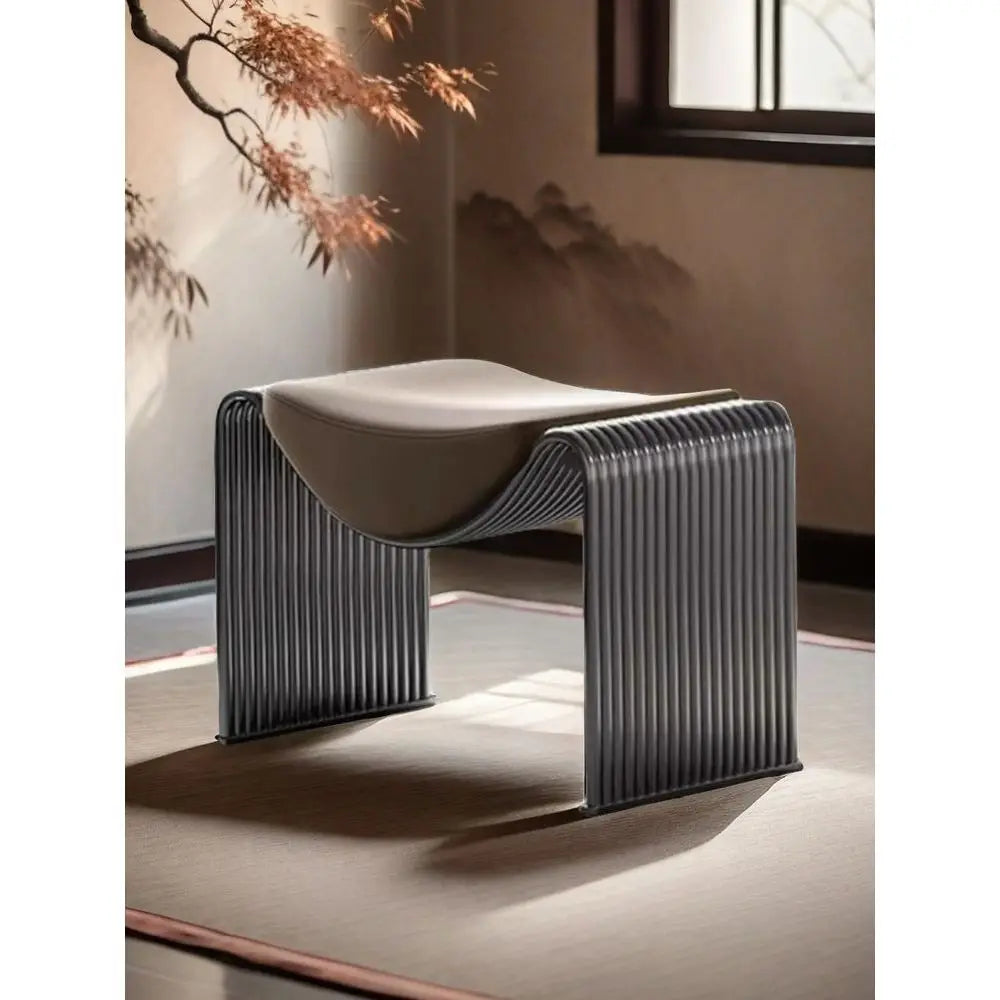 Tabouret d’entrée style luxe léger – Tabouret à chaussures pour chambre, salon ou coiffeuse – Pratique et élégant pour le foyer
