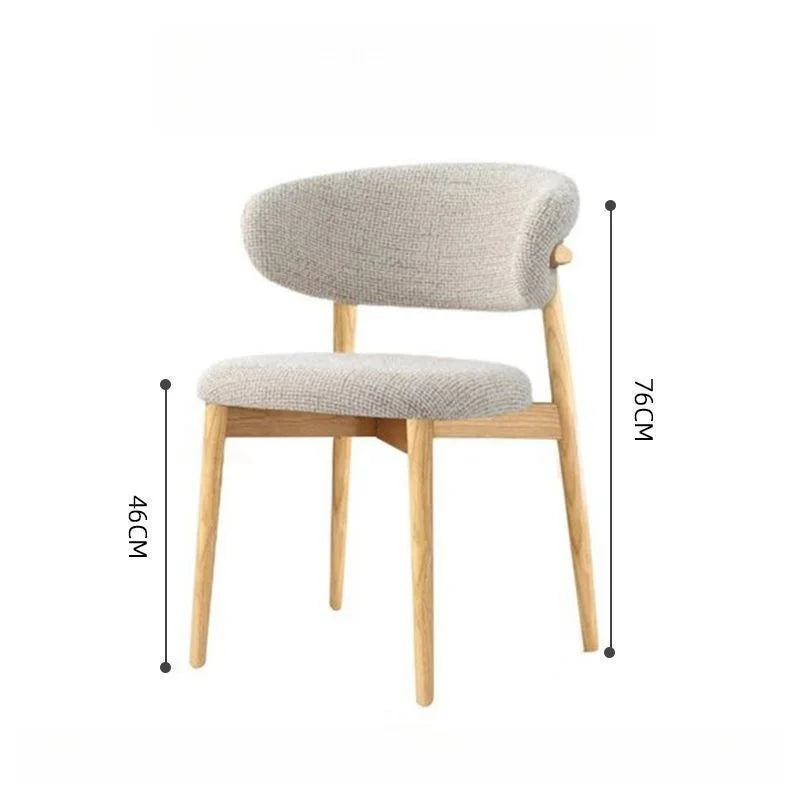 Chaise moderne style nordique – Design simple et élégant, luxe léger – Pour bureau, salle à manger ou cuisine – Structure en bois massif