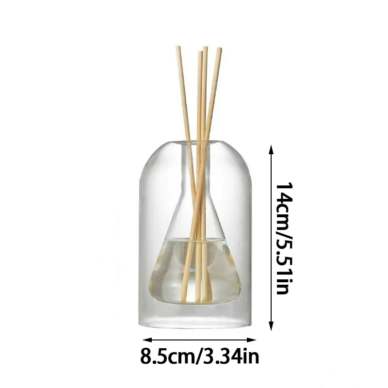 Diffuseur d’arômes japonais en verre – Bouteille moderne pour huiles essentielles et décoration zen