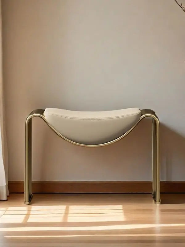 Tabouret d’entrée style luxe léger – Tabouret à chaussures pour chambre, salon ou coiffeuse – Pratique et élégant pour le foyer