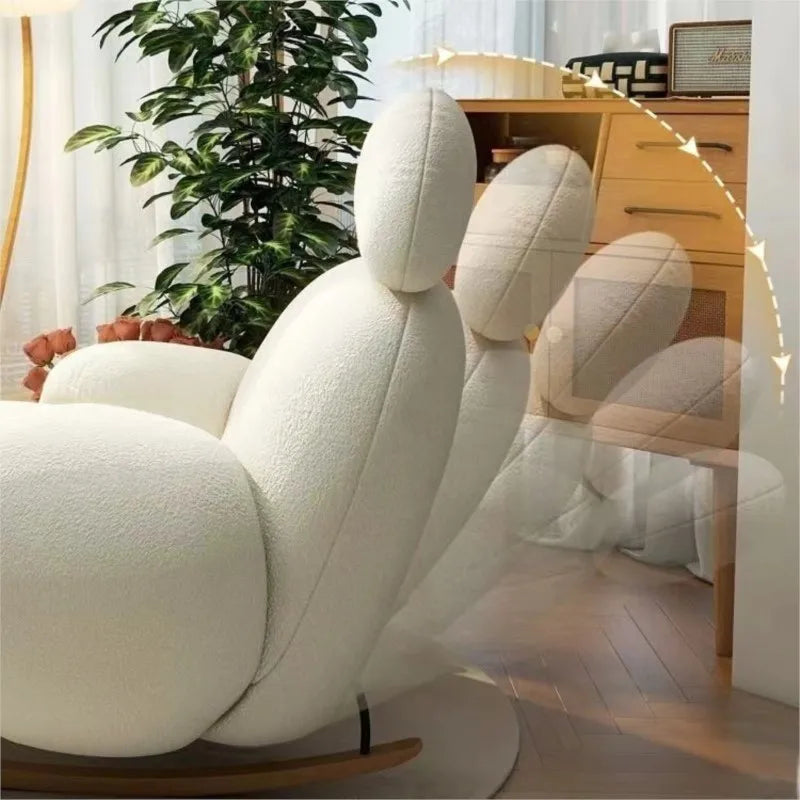 Fauteuil à Bascule Nordique – Design Minimaliste et Confort Douillet