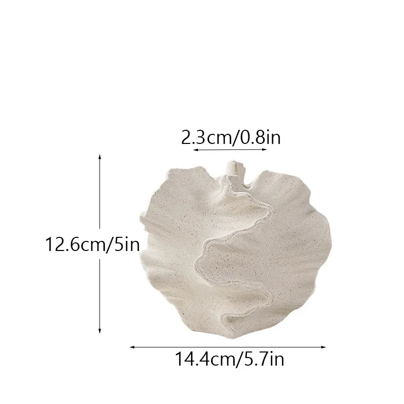 Vase Corail en Céramique – Pot Mat Beige Style Nordique pour Fleurs Séchées et Pampas