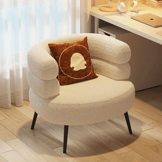 Fauteuil Moderne en Tissu Bouclette – Confort et Design Élégant pour Salon & Chambre