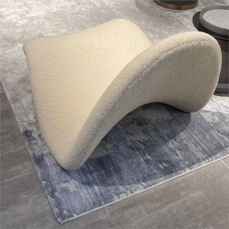 Fauteuil Minimaliste Italien – Confort & Élégance en Velours Bouclette