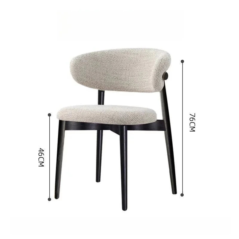 Chaise moderne style nordique – Design simple et élégant, luxe léger – Pour bureau, salle à manger ou cuisine – Structure en bois massif