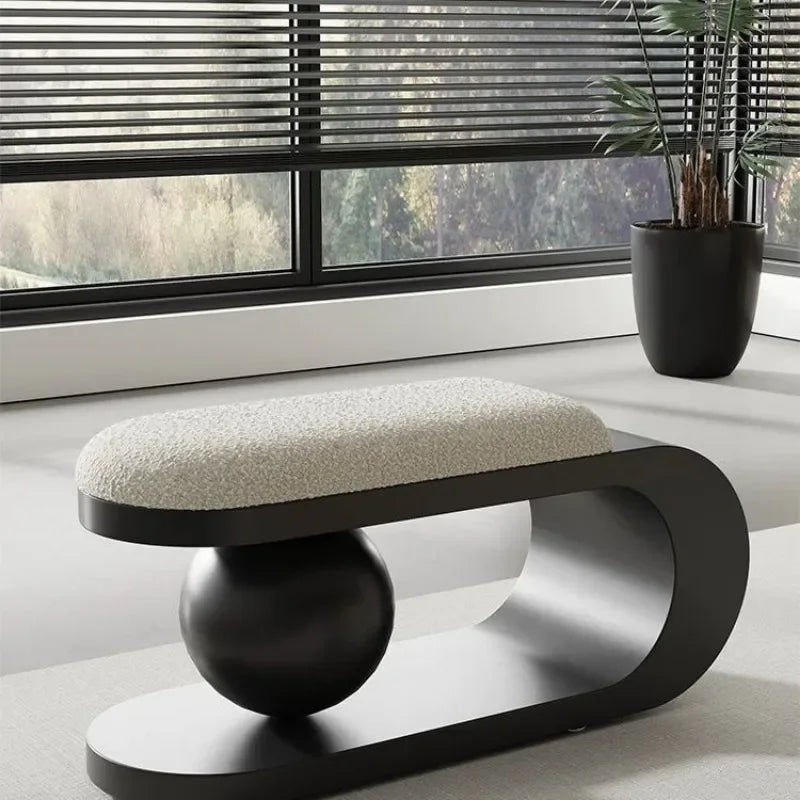 Tabouret bas nordique multifonction – Style luxe léger pour entrée, salon ou bar – Tabouret à chaussures simple et créatif
