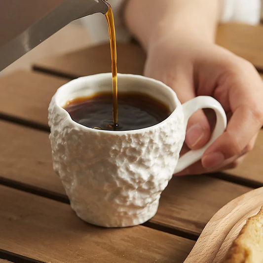 Tasse à Lait en Céramique Motif Marbre – Mug Petit-Déjeuner Créatif avec Anse pour Café, Thé ou Expresso | Style Anglais Élégant
